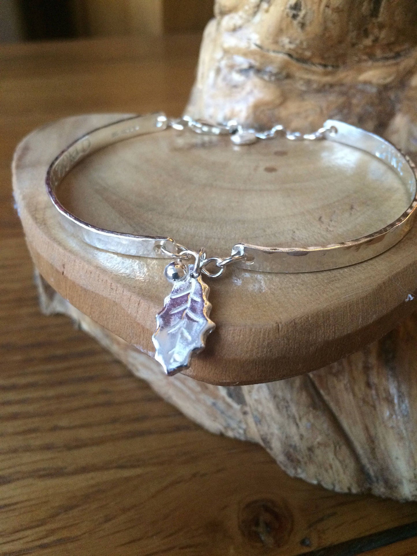 Personalised Sterling silver bracelet, fully hallmarked with choice of fine silver charm
