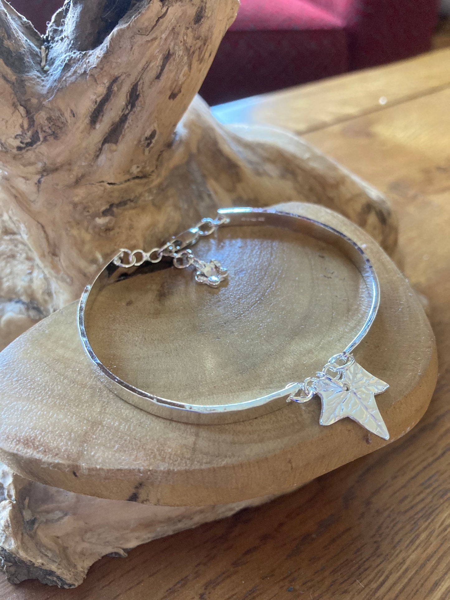 Personalised Sterling silver bracelet, fully hallmarked with choice of fine silver charm